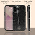 Dark Leopard Custom Curly Initials iPhone Case - Centered